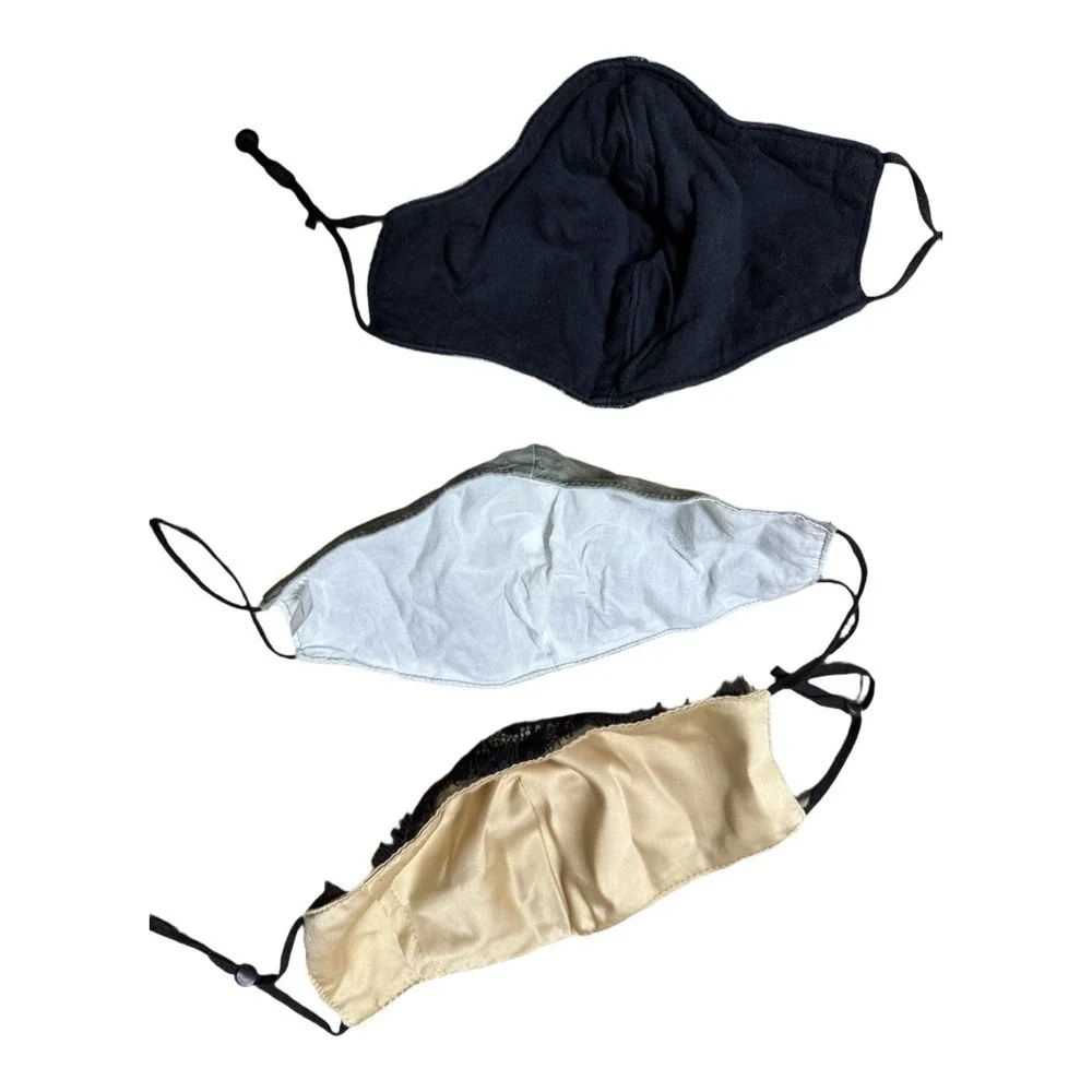 3 pack lace camo green adjustable masks cloth masks cold season fall winter